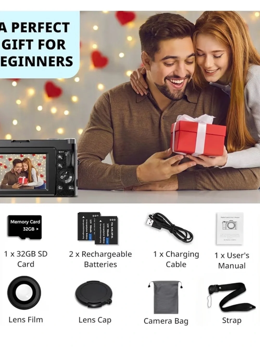 Compact 4K Digital Camera - Black